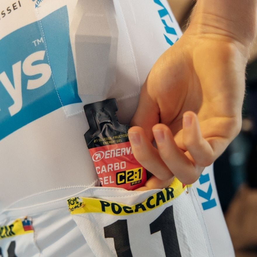 C2:1 Carbo Gel v drese počas pretekov